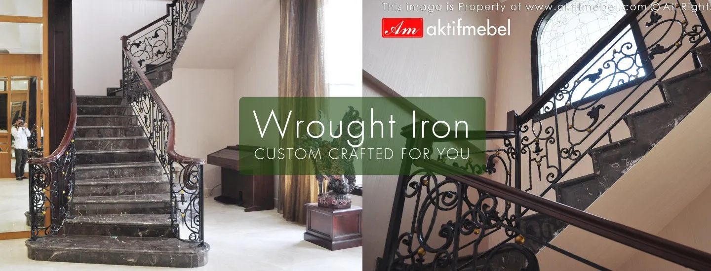 custom wrouht iron villa cinere mas